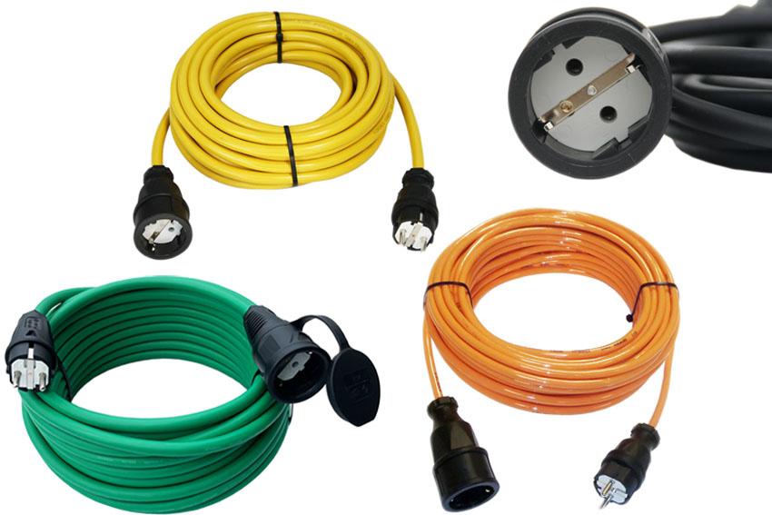 Verlängerungskabel Stromkabel Verlängerung Kabel N07V3V3-F 25m 3x1,5 mm Gelb YL 